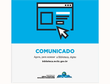 Tablet Screenshot of biblioteca.mct.gov.br